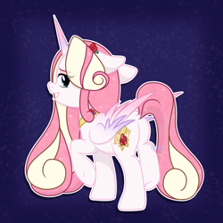 Size: 5000x5000 | Tagged: safe, artist:klewgcg, artist:lovinglypromise, oc, oc only, oc:crystal rose, alicorn, pony, absurd resolution, base used, butt, female, mare, plot, solo