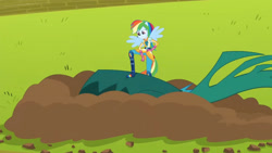 Size: 3410x1920 | Tagged: safe, screencap, rainbow dash, equestria girls, g4, my little pony equestria girls: friendship games, boots, female, high res, ponied up, shoes, solo, spread wings, wings