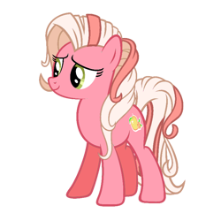 Size: 768x768 | Tagged: safe, artist:colgatestudio67, artist:tzolkine, edit, peachy pie (g3), earth pony, pony, g3, g4, cute, female, full body, g3 peachybetes, g3 to g4, generation leap, hooves, mare, recolor, show accurate, simple background, smiling, solo, standing, straight hair, straight mane, straight tail, tail, transparent background, two toned mane, two toned tail, vector