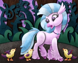 Size: 2048x1654 | Tagged: safe, artist:catscratchpaper, silverstream, cockatrice, hippogriff, pony, g4, chick, female