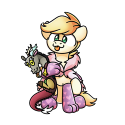 Size: 1240x1240 | Tagged: safe, artist:sugar morning, discord, oc, oc:exist, griffequus, g4, :p, cape, clothes, cute, paws, plushie, simple background, tongue out, transparent background