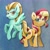 Size: 2048x2048 | Tagged: safe, artist:catscratchpaper, lightning dust, sunset shimmer, pegasus, pony, unicorn, g4, commission, duo, female, high res, mare