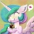 Size: 2048x2048 | Tagged: safe, artist:catscratchpaper, princess celestia, alicorn, pony, g4, ^^, abstract background, cake, cakelestia, cute, cutelestia, ear fluff, eyebrows, eyebrows visible through hair, eyes closed, female, food, fork, happy, high res, mare, open mouth, open smile, plate, smiling, solo, speech bubble, spoken heart, spread wings, wings