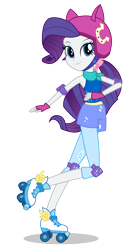 Size: 1095x2000 | Tagged: safe, rarity, equestria girls, g4, my little pony equestria girls: friendship games, official, bare shoulders, canterlot high, clothes, female, friendship games outfit, friendship games speedskating outfit, helmet, looking at you, pads, raised leg, rariskate, roller skates, school spirit, simple background, skates, skating, sleeveless, solo, speed skating, speedskating outfit, sporty style, transparent background, tri-cross relay outfit, vector, wondercolts