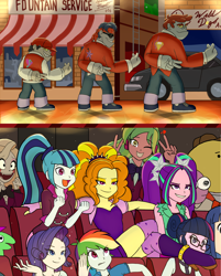 Size: 2700x3350 | Tagged: safe, artist:lemon, adagio dazzle, aria blaze, fido, lemon zest, rainbow dash, rarity, rover, sci-twi, sonata dusk, spot, twilight sparkle, demon, frog, human, equestria girls, g4, boots, breasts, charlie dompler, charlie magne, cleavage, clothes, crossover, cute, diamond dudes, female, fidazzle, foot on face, glep, hazbin hotel, hellaverse, hellborn, high heel boots, high res, long socks, male, mr. frog, one eye closed, outkast, peace sign, pim pimling, pipimi, pop team epic, princess, princess of hell, reclining, rovaria, shipping, shoes, sitting, smiling friends, socks, sparkle, spotnata, stockings, straight, that's entertainment, the dazzlings, thigh boots, thigh highs, wink, zestabetes