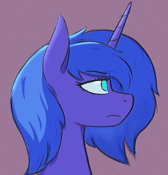 Size: 2275x2362 | Tagged: safe, artist:endo, princess luna, pony, unicorn, g4, bust, high res, portrait, s1 luna, simple background, sketch