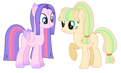 Size: 1280x773 | Tagged: safe, artist:cindystarlight, oc, oc only, earth pony, pegasus, pony, female, mare, simple background, transparent background
