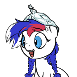 Size: 900x900 | Tagged: safe, artist:kovoranu, oc, oc only, oc:marussia, earth pony, pony, current events, female, hat, nation ponies, russia, simple background, solo, tinfoil hat, transparent background