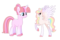 Size: 2592x1740 | Tagged: safe, artist:cindystarlight, oc, oc only, pegasus, pony, unicorn, base used, female, mare, simple background, transparent background