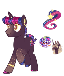 Size: 1305x1564 | Tagged: safe, artist:goldlines005, oc, oc:glowing star, pony, unicorn, horn, horn ring, offspring, parent:oc:glowing star, parent:twilight sparkle, parents:canon x oc, raised hoof, ring, simple background, smiling, transparent background, unicorn oc