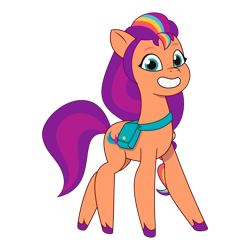 Size: 1280x1280 | Tagged: safe, edit, vector edit, sunny starscout, earth pony, pony, g5, my little pony: tell your tale, spoiler:my little pony: tell your tale, bean mouth, female, mane stripe sunny, mare, simple background, transparent background, vector
