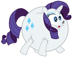 Size: 480x370 | Tagged: safe, artist:theinflater19, edit, rarity, alicorn, pony, feeling pinkie keen, g4, backwards cutie mark, female, inflation, mare, shocked, simple background, solo, transparent background