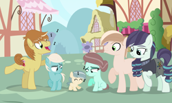 Size: 3852x2316 | Tagged: safe, artist:mcrespin88, coloratura, feather bangs, oc, oc:dazzle glam, oc:melody, oc:rhys, oc:skye, earth pony, pony, g4, baby, baby pony, colorabangs, colt, female, filly, foal, high res, male, offspring, parent:coloratura, parent:feather bangs, parents:colorabangs, safr, shipping, stallion, straight