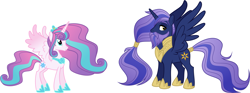 Size: 6499x2417 | Tagged: safe, artist:shakespearicles, artist:whalepornoz, princess flurry heart, oc, oc:prince nova sparkle, alicorn, pony, fanfic:cat's cradle, g4, alicorn oc, beard, brother, brother and sister, cousins, cute, duo, ethereal mane, ethereal tail, eyebrows, eyelashes, eyes open, facial hair, family, female, goatee, half-brother, half-cousins, half-siblings, half-sister, heart, high res, hoof shoes, horn, jewelry, male, mare, moustache, nostrils, offspring, parent:shining armor, parent:twilight sparkle, parents:shining sparkle, ponytail, prince, princess, product of incest, product of sparklecest, regalia, royalty, shakespearicles, show accurate, siblings, simple background, sister, smiling, stallion, stars, tail, wall of tags, white background, wings
