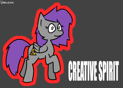 Size: 1558x1118 | Tagged: safe, artist:unilock, oc, oc only, oc:creative spirit, pegasus, pony, 2019, female, mare, solo, text