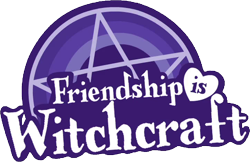 Size: 720x466 | Tagged: dead source, safe, friendship is witchcraft, 2014, logo, no pony, simple background, text, transparent background
