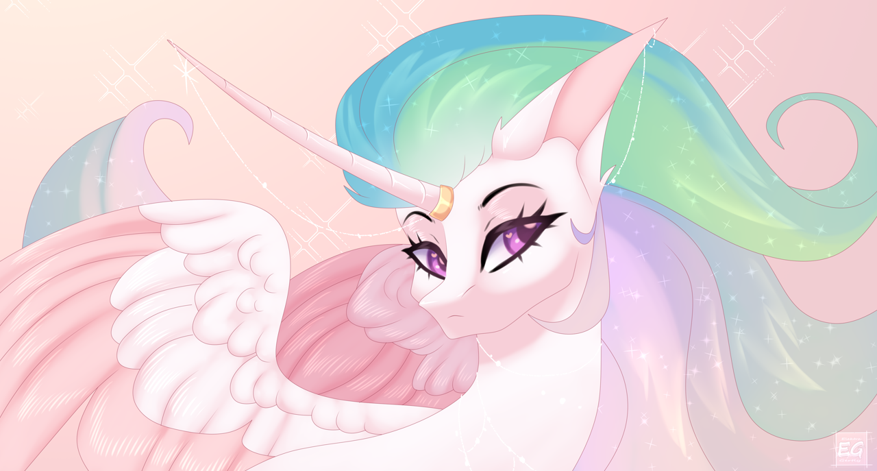 2830525 Safe Artistelektra Gertly Princess Celestia Alicorn