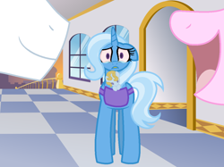 Size: 1126x840 | Tagged: safe, artist:xxpastelpawxx, prince blueblood, suri polomare, trixie, oc, g4, crying, infidelity, offspring, parent:prince blueblood, parent:trixie, parents:bluetrix