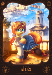 Size: 1668x2388 | Tagged: safe, artist:atlas-66, sunset shimmer, pony, unicorn, g4, bioshock, bioshock infinite, collaboration, elizabeth comstock, female, mare, solo, sunset cosplay flashmob