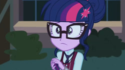 Size: 3410x1920 | Tagged: safe, screencap, sci-twi, twilight sparkle, equestria girls, g4, my little pony equestria girls: friendship games, canterlot high, female, glasses, high res, magic capture device, solo
