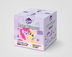 Size: 600x475 | Tagged: safe, applejack, fluttershy, pinkie pie, rainbow dash, rarity, twilight sparkle, g4, official, box, diaper, mane six, merchandise