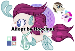 Size: 1226x834 | Tagged: safe, artist:hoochuu, queen novo, seapony (g4), g4, my little pony: the movie, base used, deviantart watermark, eyelashes, female, fusion, male, mare, obtrusive watermark, simple background, smiling, stallion, watermark, white background