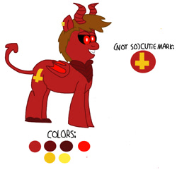 Size: 765x747 | Tagged: safe, oc, oc only, demon, demon pony, simple background, solo, white background