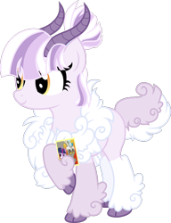 Size: 940x1225 | Tagged: safe, artist:littlejurnalina, oc, goat, goat pony, female, simple background, solo, transparent background