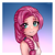 Size: 3000x3000 | Tagged: safe, artist:setharu, sunny starscout, human, g5, anime, blushing, bust, cute, eye clipping through hair, eyebrows, eyebrows visible through hair, female, gradient background, hair over one eye, high res, humanized, looking at you, passepartout, portrait, smiling, smiling at you, solo, sunnybetes