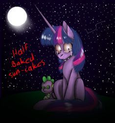 Size: 2118x2249 | Tagged: safe, artist:jerry may, spike, twilight sparkle, pony, unicorn, fanfic:half-baked sun cakes, g4, high res, spike doll, unicorn twilight