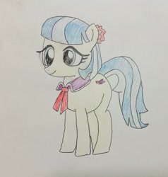 Size: 1948x2048 | Tagged: safe, artist:ojkmaqusooiz0pk, coco pommel, earth pony, pony, g4, female, mare, solo, traditional art