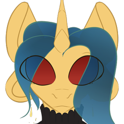 Size: 3096x3096 | Tagged: safe, artist:wata, oc, oc only, oc:wata, pony, unicorn, dripping eyes, ears up, floppy ears, high res, looking at you, male, simple background, solo, stallion, transparent background