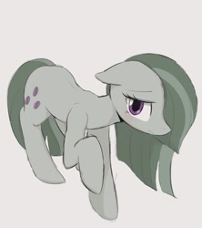 Size: 982x1104 | Tagged: safe, artist:manachaaaaaaaa, marble pie, earth pony, pony, g4, cute, female, mare, simple background, solo