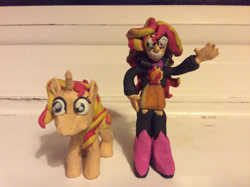 Size: 2592x1936 | Tagged: safe, artist:boogeyboy1, sunset shimmer, pony, unicorn, equestria girls, g4, clay, humanized, irl, model, photo, toy