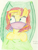 Size: 1377x1835 | Tagged: safe, artist:bluesplendont, sunset shimmer, pony, unicorn, g4, blanket, cloth gag, concerned, gag, hammock, looking at someone, looking at something, over the nose gag, ponified, solo, traditional art, worried