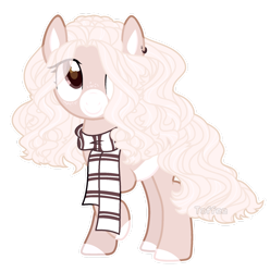 Size: 1600x1615 | Tagged: safe, artist:toffeelavender, oc, oc only, earth pony, pony, base used, clothes, colored hooves, earth pony oc, eyelashes, female, mare, raised hoof, scarf, simple background, solo, transparent background