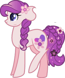 Size: 722x866 | Tagged: safe, artist:gallantserver, oc, oc:wysteria, earth pony, pony, female, magical lesbian spawn, mare, offspring, parent:fluttershy, parent:rarity, parents:flarity, simple background, solo, transparent background