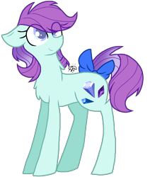 Size: 1163x1373 | Tagged: safe, artist:gallantserver, oc, oc:anabelle, earth pony, pony, bow, female, magical lesbian spawn, mare, offspring, parent:maud pie, parent:rarity, parents:rarimaud, simple background, solo, tail, tail bow, transparent background