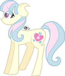 Size: 795x926 | Tagged: safe, artist:gallantserver, oc, oc:sweetheart, earth pony, pony, female, magical lesbian spawn, mare, offspring, parent:coco pommel, parent:fluttershy, simple background, solo, transparent background