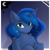 Size: 1024x1024 | Tagged: safe, artist:d.w.h.cn, princess luna, alicorn, pony, chest fluff, female, looking at you, mare, solo
