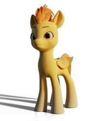 Size: 1920x2411 | Tagged: source needed, safe, artist:lun4, spitfire, pegasus, pony, equestria at war mod, g4, g5, 3d, 3d model, simple background, solo, transparent background, wonderbolts