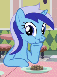 Size: 520x700 | Tagged: safe, screencap, minuette, pony, unicorn, amending fences, g4, animated, cute, gif, minubetes, scrunchy face, solo