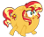 Size: 465x388 | Tagged: safe, artist:theinflater19, edit, sunset shimmer, alicorn, pony, feeling pinkie keen, g4, my little pony: friendship is magic, backwards cutie mark, female, inflation, mare, shocked, simple background, solo, transparent background