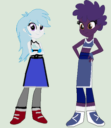 Size: 422x487 | Tagged: safe, artist:matthewjabeznazarioa, apple bytes, cotton cloudy, equestria girls, g4, crossover, equestria girls-ified, exeron fighters, martial arts kids, martial arts kids outfits