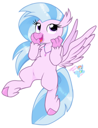 Size: 1487x1937 | Tagged: safe, artist:rainbow eevee, silverstream, hippogriff, g4, cute, diastreamies, female, happy, open mouth, open smile, simple background, smiling, solo, spread wings, talons, transparent background, vector, wings