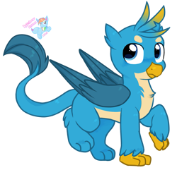 Size: 1305x1256 | Tagged: safe, artist:rainbow eevee, gallus, griffon, g4, chest fluff, cute, folded wings, gallabetes, male, simple background, solo, transparent background, vector, wings