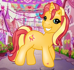Size: 1165x1101 | Tagged: safe, artist:islomanian, sunset shimmer, pony, unicorn, g3, g4, female, g4 to g3, generation leap, mare, solo