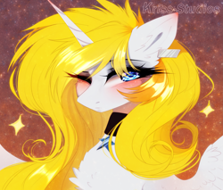 Size: 4125x3507 | Tagged: safe, artist:krissstudios, oc, alicorn, pony, bust, female, high res, mare, portrait, solo