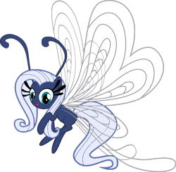 Size: 1024x1000 | Tagged: safe, artist:foxyfell1337, fluttershy, breezie, original species, pony, umbra pony, g4, breeziefied, simple background, solo, species swap, transparent background, wrong color