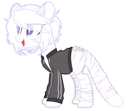 Size: 2625x2284 | Tagged: safe, artist:toffeelavender, oc, oc only, zebra, base used, clothes, eye clipping through hair, high res, simple background, smiling, solo, transparent background, zebra oc